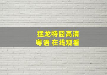 猛龙特囧高清粤语 在线观看